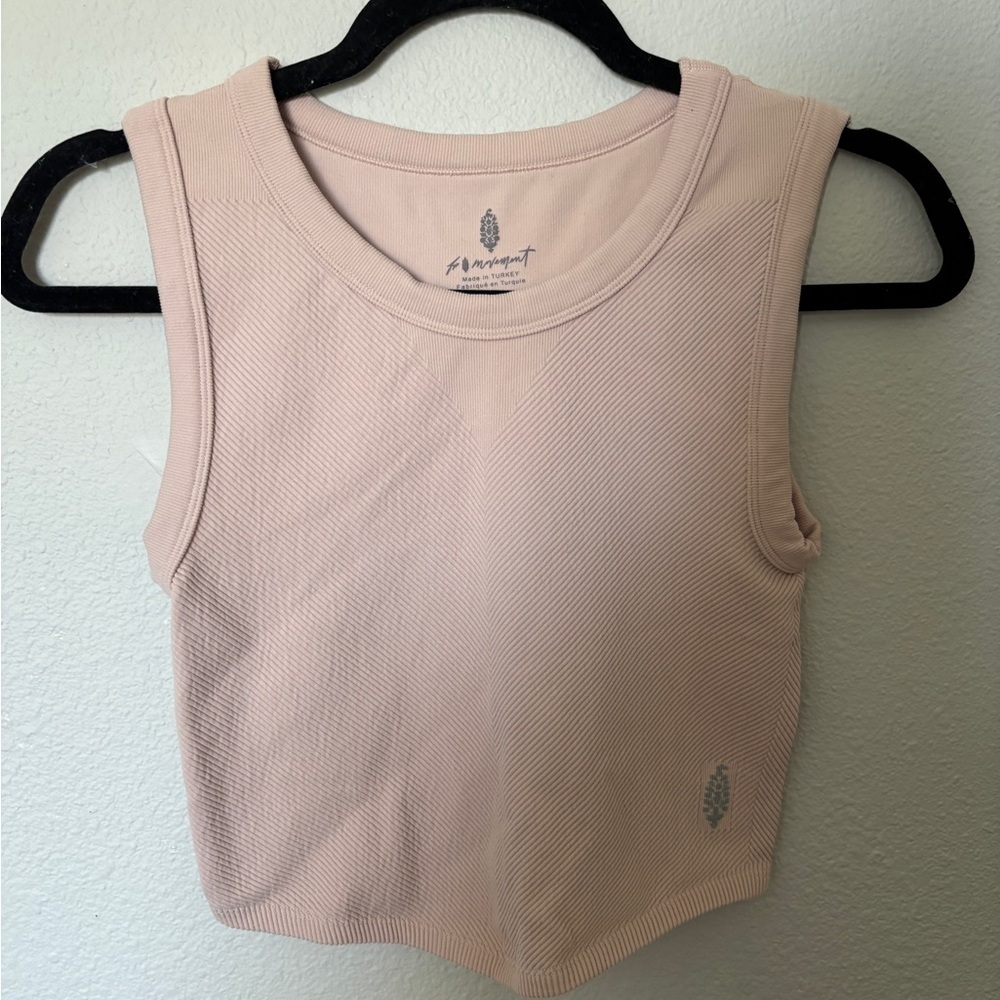 FREE PEOPLE FREE THROW MUSCLE TANK - PINK SALT